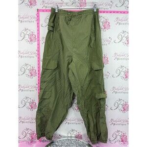 refuge pants joggers pants Olive Green Cargo Track Pants